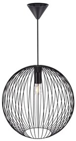 Nordlux - Lampadario a sospensione su cavo BERONI 1xE27/60W/230V nero