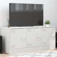 Mobile Porta TV Bianco 99x39x44 cm in Acciaio 841648