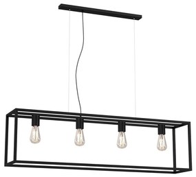 Lampadario su corda FRAME 4xE27/60W/230V nero