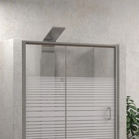 Box doccia a nicchia 120cm vetro serigrafato altezza 180cm K410N - KAMALU