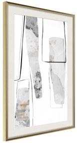 Poster  Stalagmite and Stalactites  Cornice Quadri Cornice d'oro con passe-partout, Larghezza x Altezza Home decor 30x45