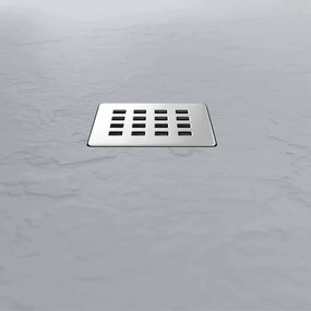 Piatto doccia 70x120 cm grigio effetto pietra in resina riducibile Karen
