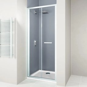 Porta doccia pieghevole Verve L 80 x H 190cm, Sp. 6 mm in vetro vetro senza finitura / trasparente profilo cromo