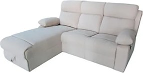 Divano Angolare Recliner 3 Post Con Penisola Contenitore Sinistra Beige