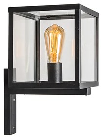 Lampada da parete quadrata industriale nera IP23 - Rotterdam