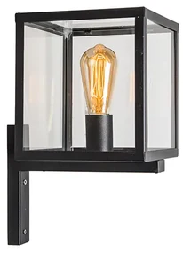 Lampada da parete quadrata industriale nera IP23 - Rotterdam