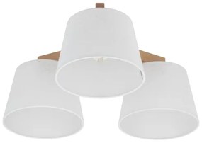 Brilagi - Plafoniera LATTE SABIA 3xE27/15W/230V pino/bianco