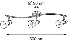 Rabalux 6358 - Faretto ART FLOWER 3xE14/40W/230V