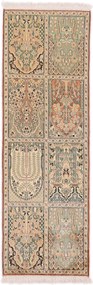 Cashmere Silk Tappeto 60 x 190 (Indian) Annodato A Mano