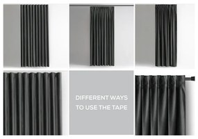 Tenda parzialmente oscurante grigia in velluto 140x270 cm – Restilo