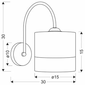 Applique BIANCO 1xE27/40W/230V bianco/marrone