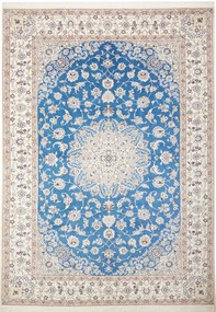 Nain Tappeto persiano 350 x 250 Blu (Iran) Annodato A Mano