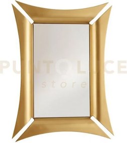Specchio decorativo da parete morgana rettangolare oro trasparente