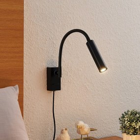 Lucande Anaella applique LED, nero, 47 cm