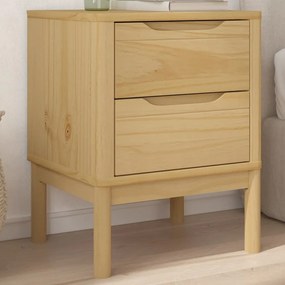 Comodino Floro Marrone Cera 45x39x57 Cm Legno Di Pino /