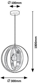 Rabalux - Lampadario su filo 1xE27/60W/230V