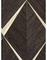 CMO Paris Tapete Sisal Losange - Noir/ Or