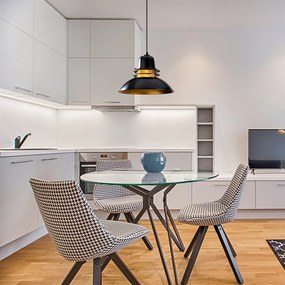 Lampada a sospensione nera Berceste, ø 34 cm - Opviq lights