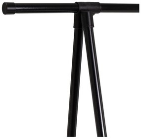 Stand appendiabiti nero in metallo su ruote 84x43x156 cm – Casa Selección