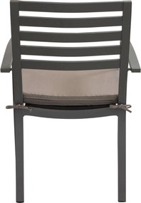 DEXTER - set tavolo in alluminio cm 200/300 x 100 x 74 h con 10 poltrone Dexter