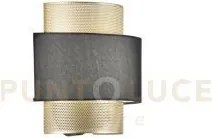 Applique a parete lounge oro e nero in metallo 1 luce attacco e27 2...