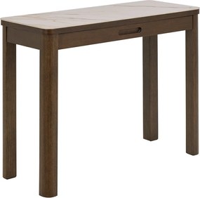 Tavolo consolle beige/marrone scuro con piano in ceramica 40x100 cm Southampton – Actona