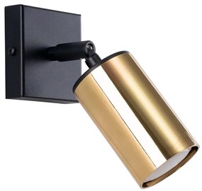 Sollux SL.1382 - Faretto da parete WINX 1xGU10/10W/230V nero/oro