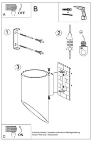 Applique PENNE 20 1xG9/40W/230V bianco