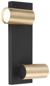 Faretto da parete GENESIS 2xGU10/8W/230V nero