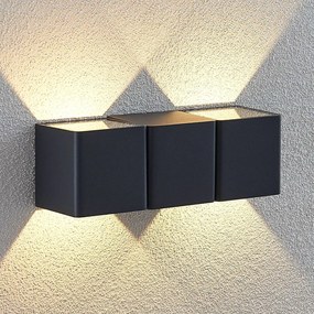 Applique da esterni a LED Niclas Lindby, Nero, Alluminio, Moderno, Applique LED da esterni