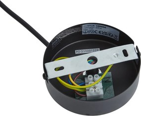 Alimentatore per binario monofase con piastra di montaggio rotonda nero - Iconic