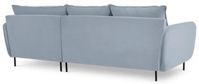 Divano angolare in velluto azzurro (angolo destro) Vienna - Cosmopolitan Design