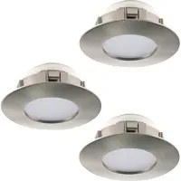 Faretto Ad Incasso Contemporaneo Pineda Policarbonato Nichel 3 Led 4,9W