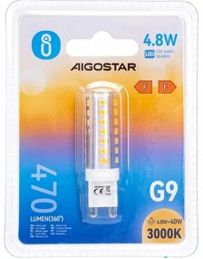 Lampadina LED G9/4,8W/230V 3000K - Aigostar