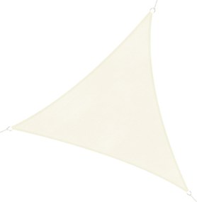 Tenda Vela da Giardino Triangolare in HDPE Bianco Avorio 3x3x3m...