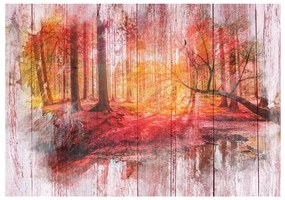 Fotomurale  Autumnal Forest  Colore Rosso, Dimensioni e Misure 400x280