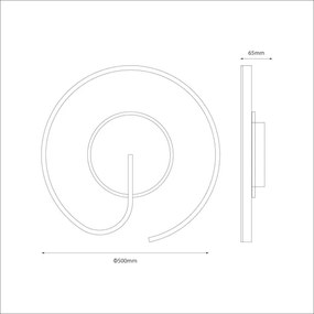 Plafoniera LED LORENZO LED/22W/230V Ø 50 cm nera