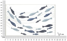 Decorazione da parete in metallo 96,5x61 cm Pesci - Mauro Ferretti