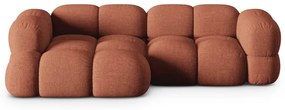 Divano angolare color mattone (con penisola a sinistra/con chaise lounge) Loretto – Cosmopolitan Design