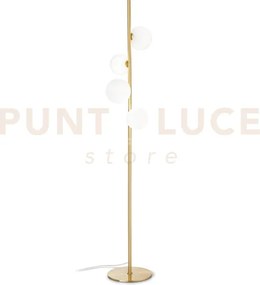 Perlage lampad da terra 4 luci attacco g9 lampadine incluse bianco