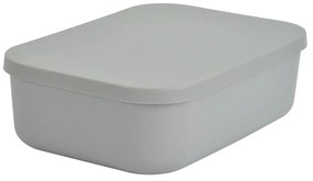 Scatola con coperchio grigia in plastica 24x18x8 cm – Homéa