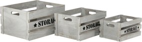 COOPER - set di 3 cassette in legno