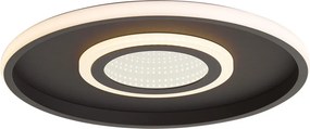 Plafoniera moderna nera con LED integrato e interruttore a 3 vie - Frini