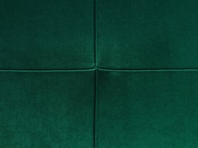 Chaise longue regolabile in velluto verde smeraldo LOIRET Beliani