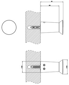 Gancio Appendino A Muro Cono 45521 Gessi