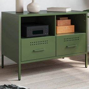 Mobile Tv Verde Oliva 68x39x50,5 Cm İn Acciaio /
