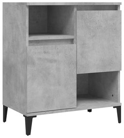 Credenza grigio cemento 60x35x70 cm in legno multistrato