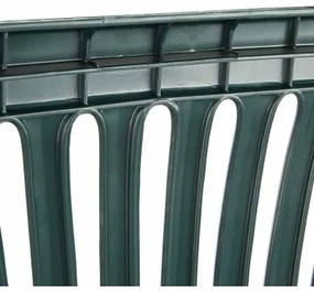 Panchina da esterno Dcerr, Panca monoblocco da giardino, Panchina outdoor, 100% Made in Italy, 114x55h82 cm, Verde
