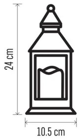 Decorazione natalizia LED 1xLED/3xAAA nero