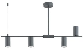 Lampadario a sospensione con supporto rigido URANOS 4xGU10/10W/230V grigio
